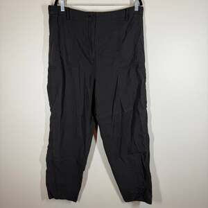 Banana Republic Womens XL Charcoal Garment Dyed Tapered Leg Pants Pockets